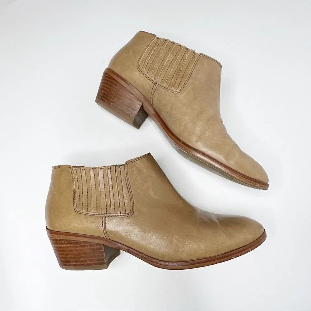 Madewell Spencer Chelsea Pull On Ankle Bootie Tan Size 8.5